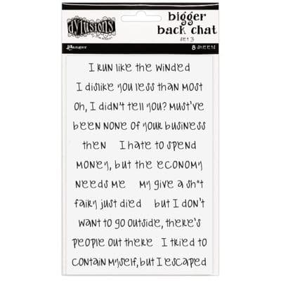 Dyan Reaveley's Dylusions Bigger Back Chat Stickers - Set 3 White