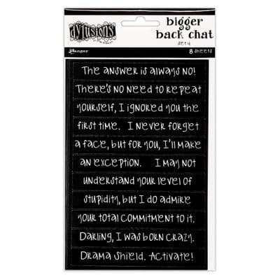 Dyan Reaveley's Dylusions Bigger Back Chat Stickers - Set 4 Black