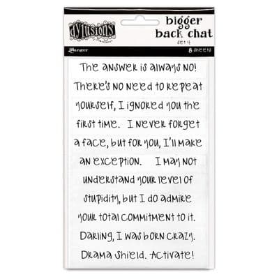 Dyan Reaveley's Dylusions Bigger Back Chat Stickers - Set 4 White