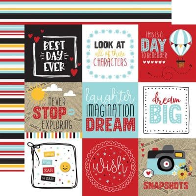 Echo Park 12x12 Cardstock - A Magical Place - 4x4 Journaling Cards