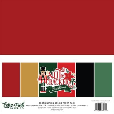 Echo Park 12x12 Cardstock Pack - Nutcracker Christmas Solids
