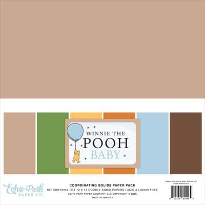 Echo Park 12x12 Cardstock Pack - Winnie The Pooh Baby Solids