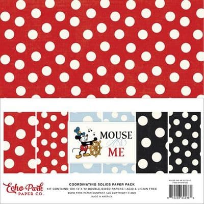 Echo Park 12x12 Solids Pack - Mouse & Me Dots