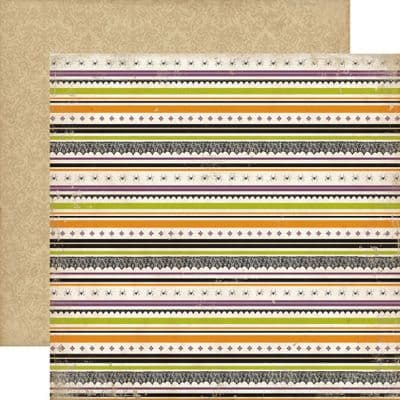 Echo Park - Arsenic and Lace - Stripe - 12x12 Cardstock 