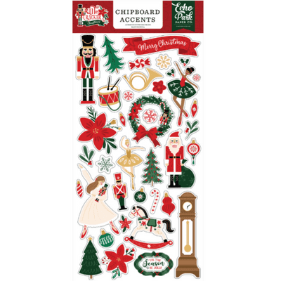 Echo Park Chipboard Stickers - Nutcracker Christmas