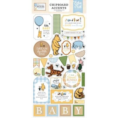 Echo Park Chipboard Stickers - Winnie the Pooh Baby, Accents