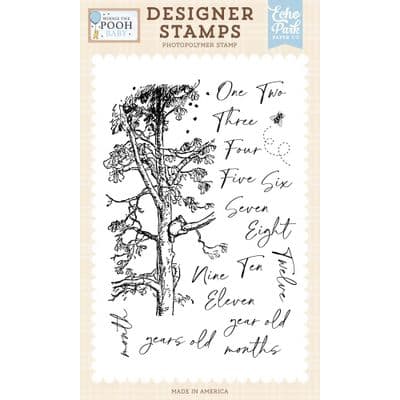 Echo Park Clear Stamp Set - Winnie the Pooh Baby - First Year Milestones