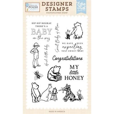 Echo Park Clear Stamp Set - Winnie the Pooh Baby - My Little Honey