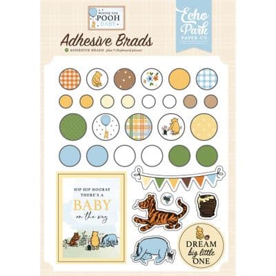 Echo Park - Decorative Brads - Winnie The Pooh Baby