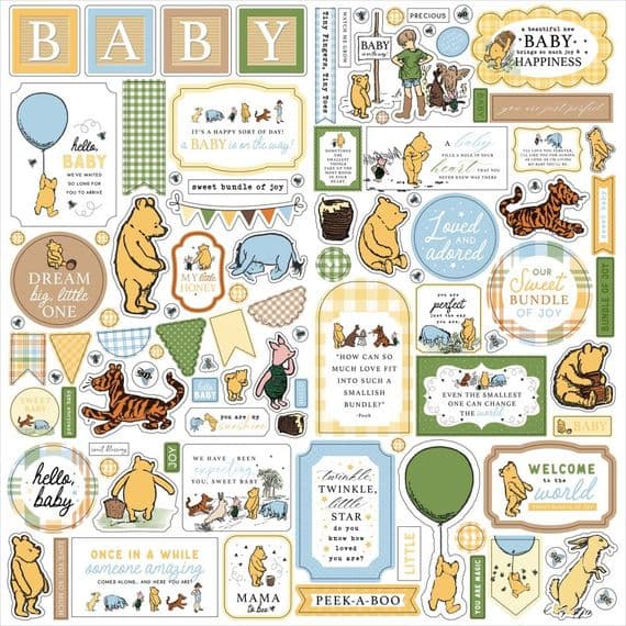 Echo Park - Element Stickers - Winnie The Pooh Baby