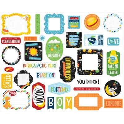 Echo Park Ephemera - Blast Off, Icons