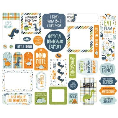 Echo Park Ephemera - Dino-Mite Frames and Tags