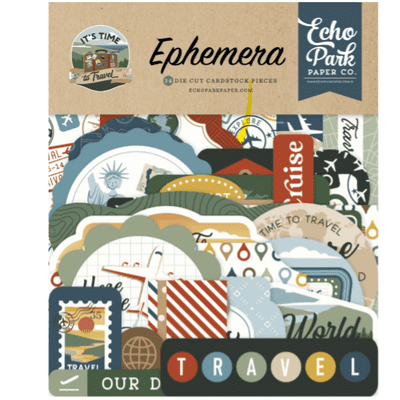 Echo Park Ephemera - It's Time to Travel