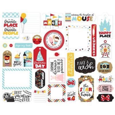 Echo Park Ephemera - Wish Upon a Star 2 Frames and Tags