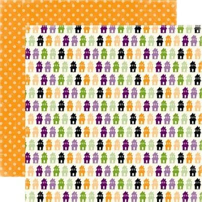 Echo Park - Happy Halloween - Haunted House 12x12 Cardstock 