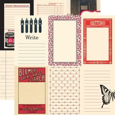 Echo Park - Photo Freedom Jenni Bowlin - Buttons & Butterflies 12x12 Cardstock 