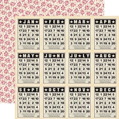 Echo Park - Photo Freedom Jenni Bowlin - Months of the Year 12x12 Cardstock 