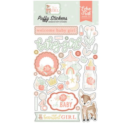 Echo Park Puffy Stickers - It's a Girl