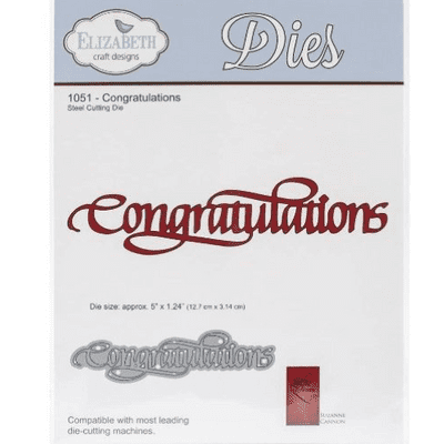 Elizabeth Craft Designs Dies - Congratulations