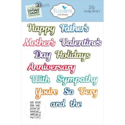 Elizabeth Craft Designs Dies - Everyday Words 3 - 2141