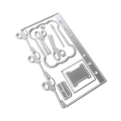 Elizabeth Craft Designs Dies - Sidekick Essential 26 - Yarn Card w. Scissors 2028