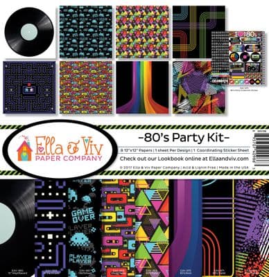 Ella & Viv by Reminisce 12x12 Collection Kit - 80's Party