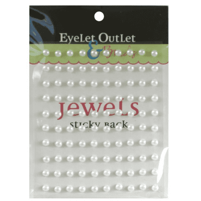 Eyelet Outlet Adhesive Pearls - 5mm - White