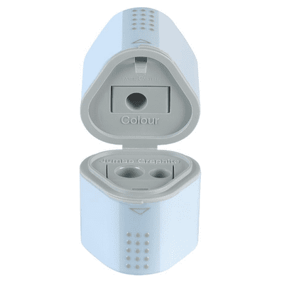 Faber-Castell Grip Trio Pencil Sharpener - Sky Blue