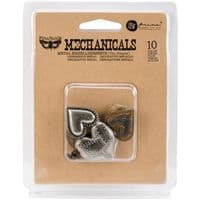 Finnabair Mechanicals Metal Embellishments - Tin Hearts