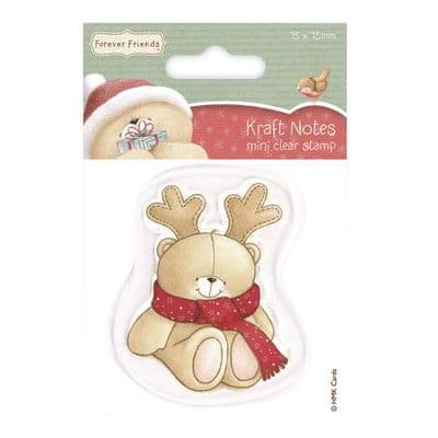 Forever Friends Mini Clear Stamp Kraft Notes - Antlers