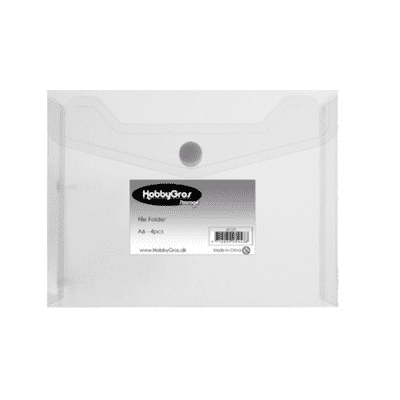 Hobby Gros Clear File Folder Pouch - A6 - 4 Pack