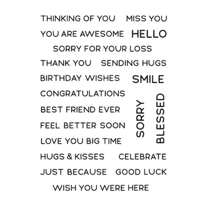 Jane's Doodles Clear Stamp Set - All Occasions