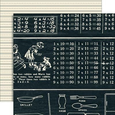 Jenni Bowlin Studio - 12x12 Paper - Red Black Extension IV - Multiplication