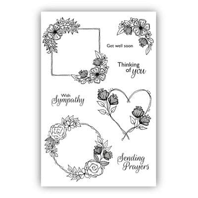 Julie Hickey Designs Stamp Set - Fancy Framed Florals