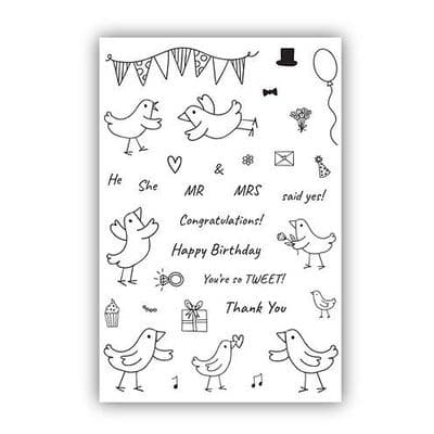 Julie Hickey Designs Stamp Set - Tweet Celebrations