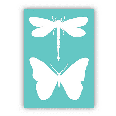 Julie Hickey Designs Stencil - Dragonfly & Butterfly Stencil & Mask