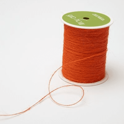 Jute Burlap String - Orange 1mm x 10 metres