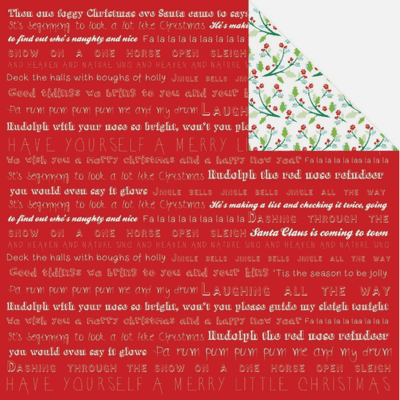 Kaisercraft 12x12 Paper - Santa's List Collection - Jolly Man