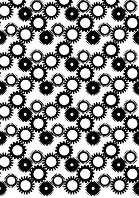 Kirsty Wiseman Clear Stamp - Cogs Background