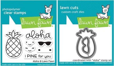 Lawn Fawn 2x3 Clear Stamp & Die Set - Aloha