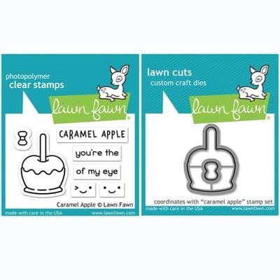Lawn Fawn 2x3 Clear Stamp & Die Set - Caramel Apple