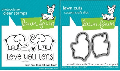 Lawn Fawn 2x3 Clear Stamp & Die Set - Love You Tons