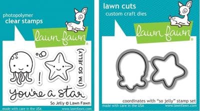 Lawn Fawn 2x3 Clear Stamp & Die Set - So Jelly