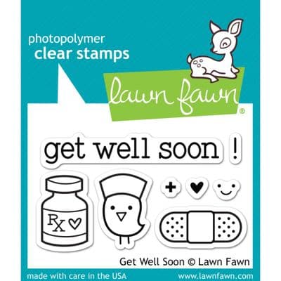 Lawn Fawn 2x3 Clear Stamp - Get Well