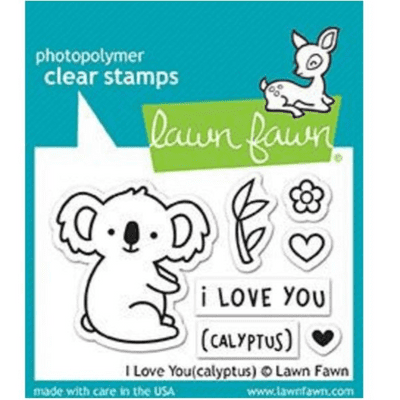 Lawn Fawn 2x3 Clear Stamp Set - I Love You (calyptus)