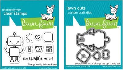 Lawn Fawn 2x3 Clear Stamp & Die Set - Charge Me Up