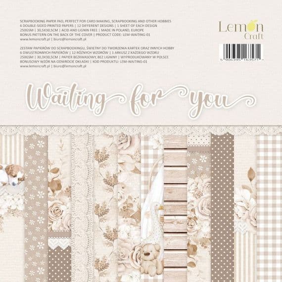 LemonCraft 12x12 Paper Pad - Waiting for You