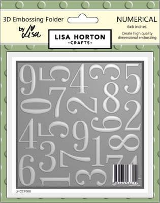 Lisa Horton Crafts 3D Embossing Folder - Numerical