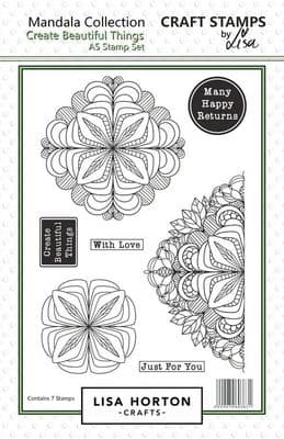 Lisa Horton Crafts A5 Stamp Set - Mandala Collection - Create Beautiful Things
