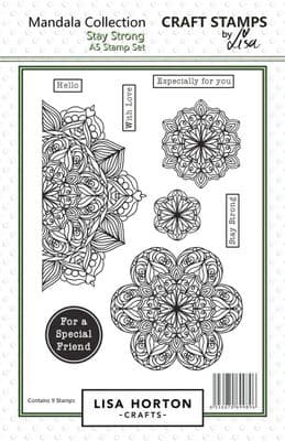 Lisa Horton Crafts A5 Stamp Set - Mandala Collection - Stay Strong